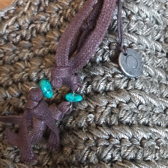 Sakroots | Double handle crochet shoulder bag. Boho hippie earthy rustic - Picture 3 of 14